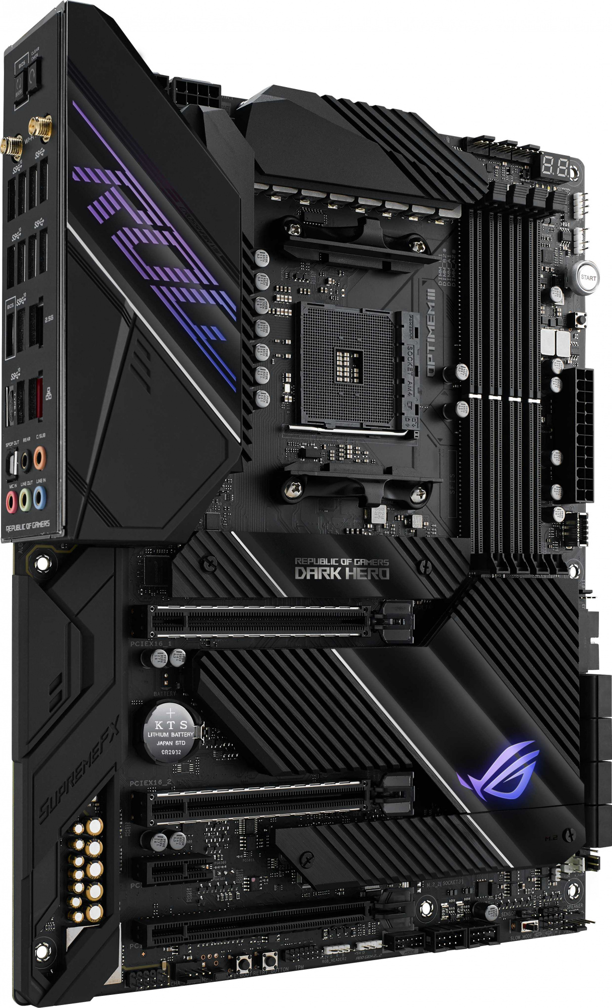Материнская плата Asus ROG CROSSHAIR VIII DARK HERO Soc-AM4 AMD X570 4xDDR4 ATX AC`97 8ch(7.1) 1 x 2.5Gigabit + Gigabit Ethernet RAID — фото 2