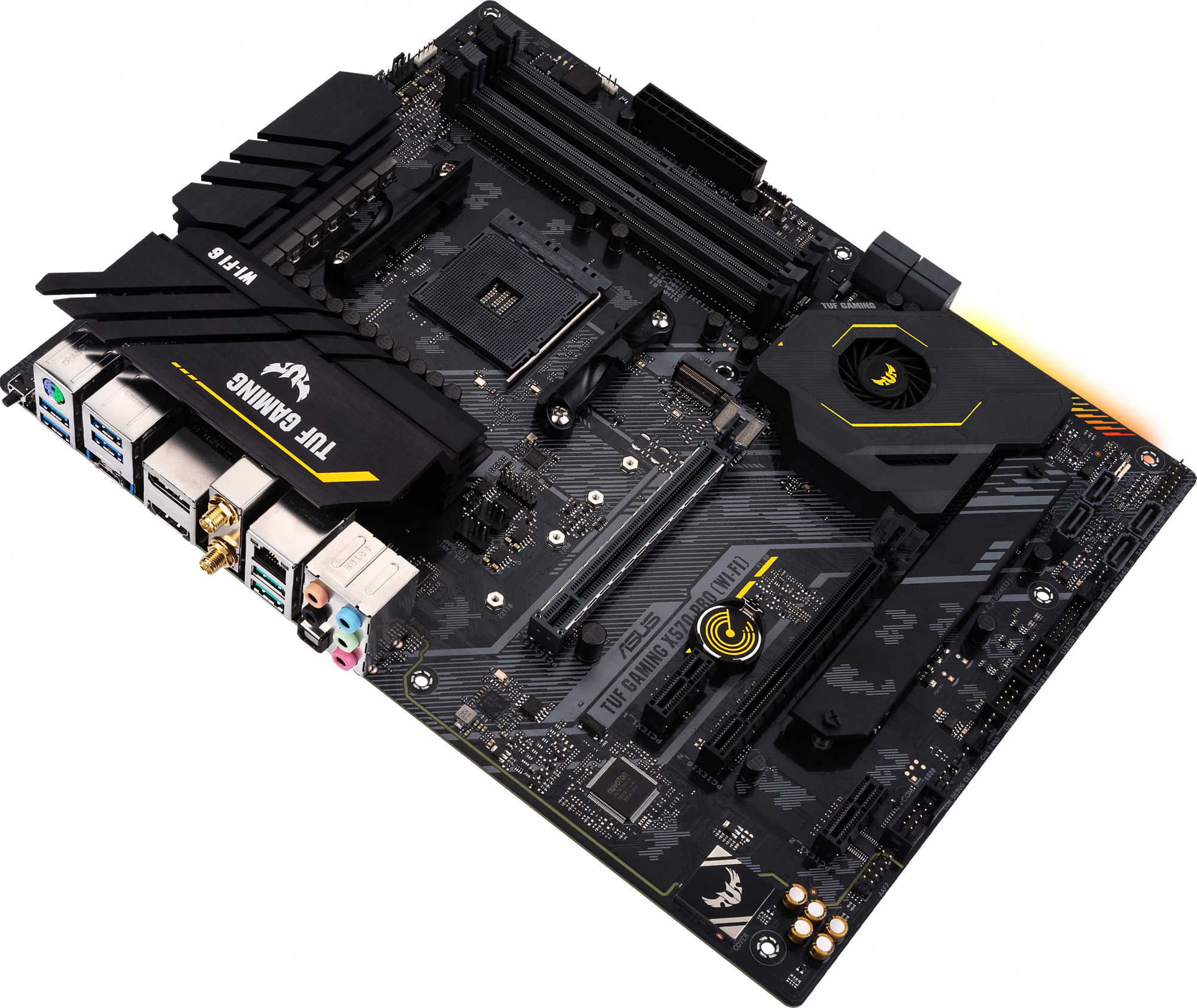Материнская плата Asus TUF GAMING X570-PRO (WI-FI) Soc-AM4 AMD X570 4xDDR4 ATX AC`97 8ch(7.1) 2.5Gg RAID+HDMI+DP — фото 3