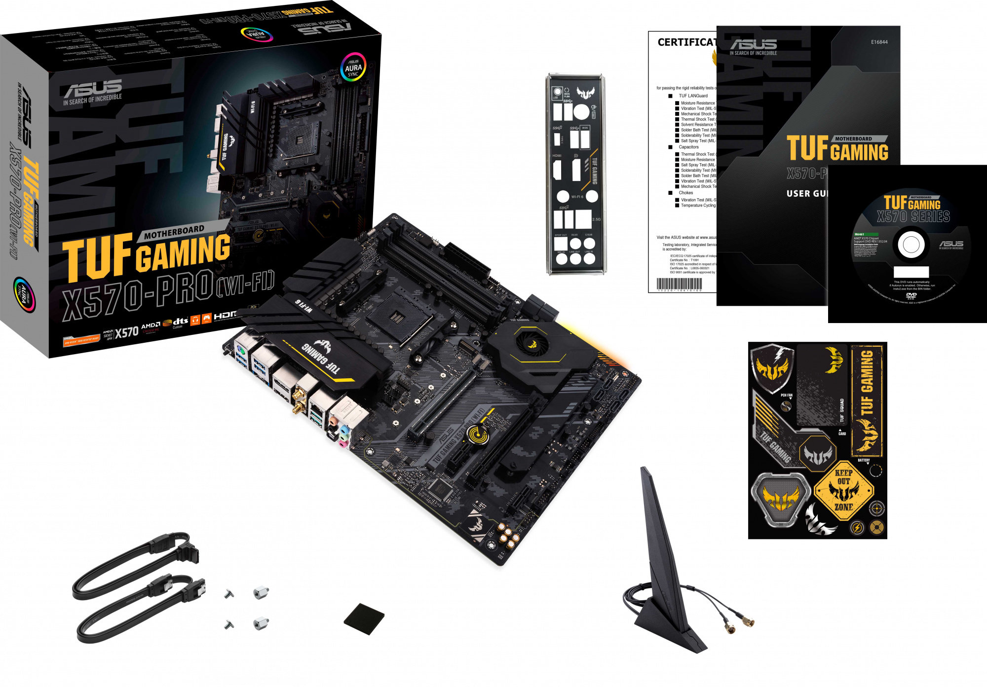 Материнская плата Asus TUF GAMING X570-PRO (WI-FI) Soc-AM4 AMD X570 4xDDR4 ATX AC`97 8ch(7.1) 2.5Gg RAID+HDMI+DP — фото 8