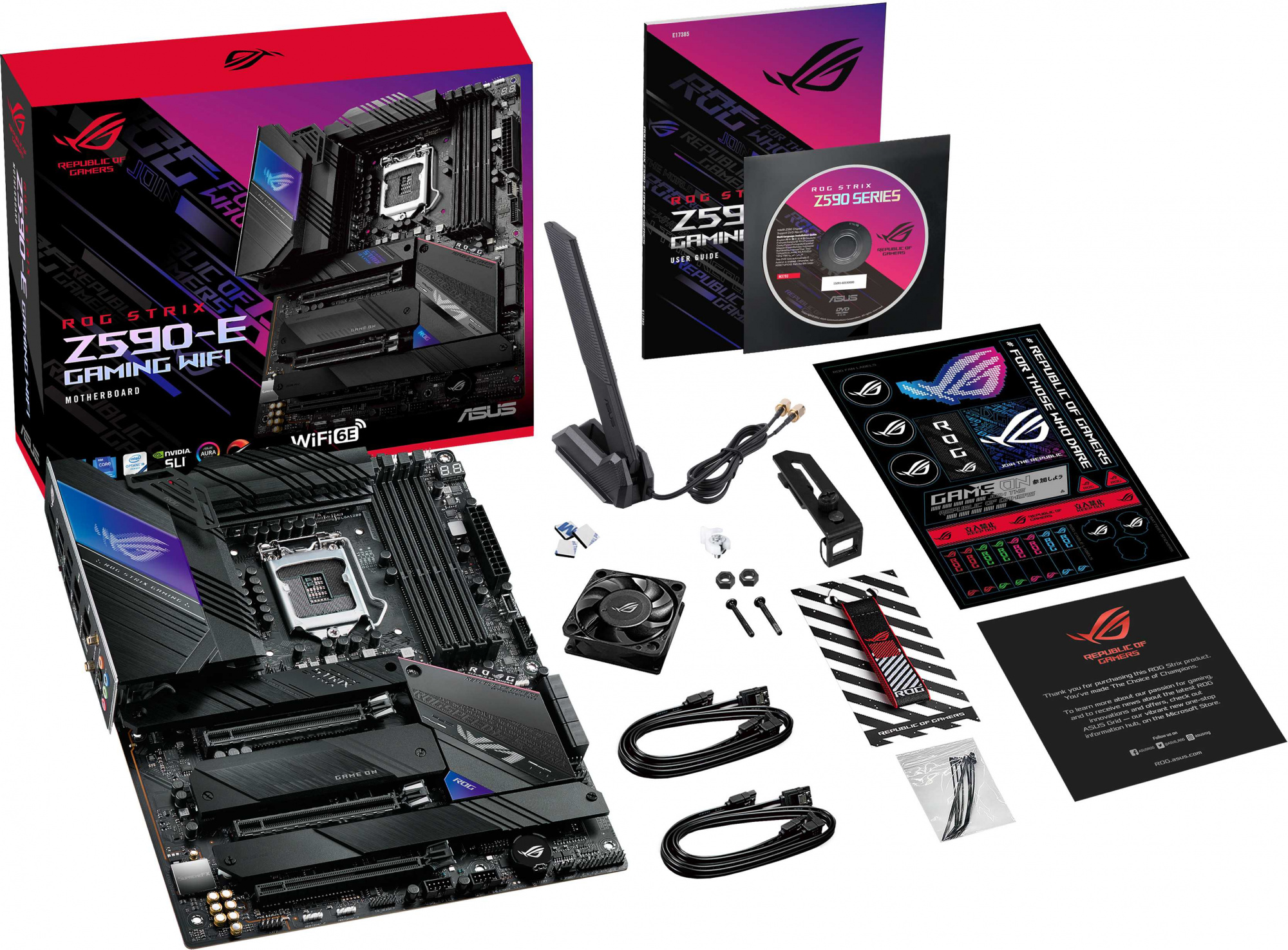Материнская плата Asus ROG STRIX Z590-E GAMING WIFI Soc-1200 Intel Z590 4xDDR4 ATX AC`97 8ch(7.1) 2x2.5Gg RAID+HDMI — фото 10