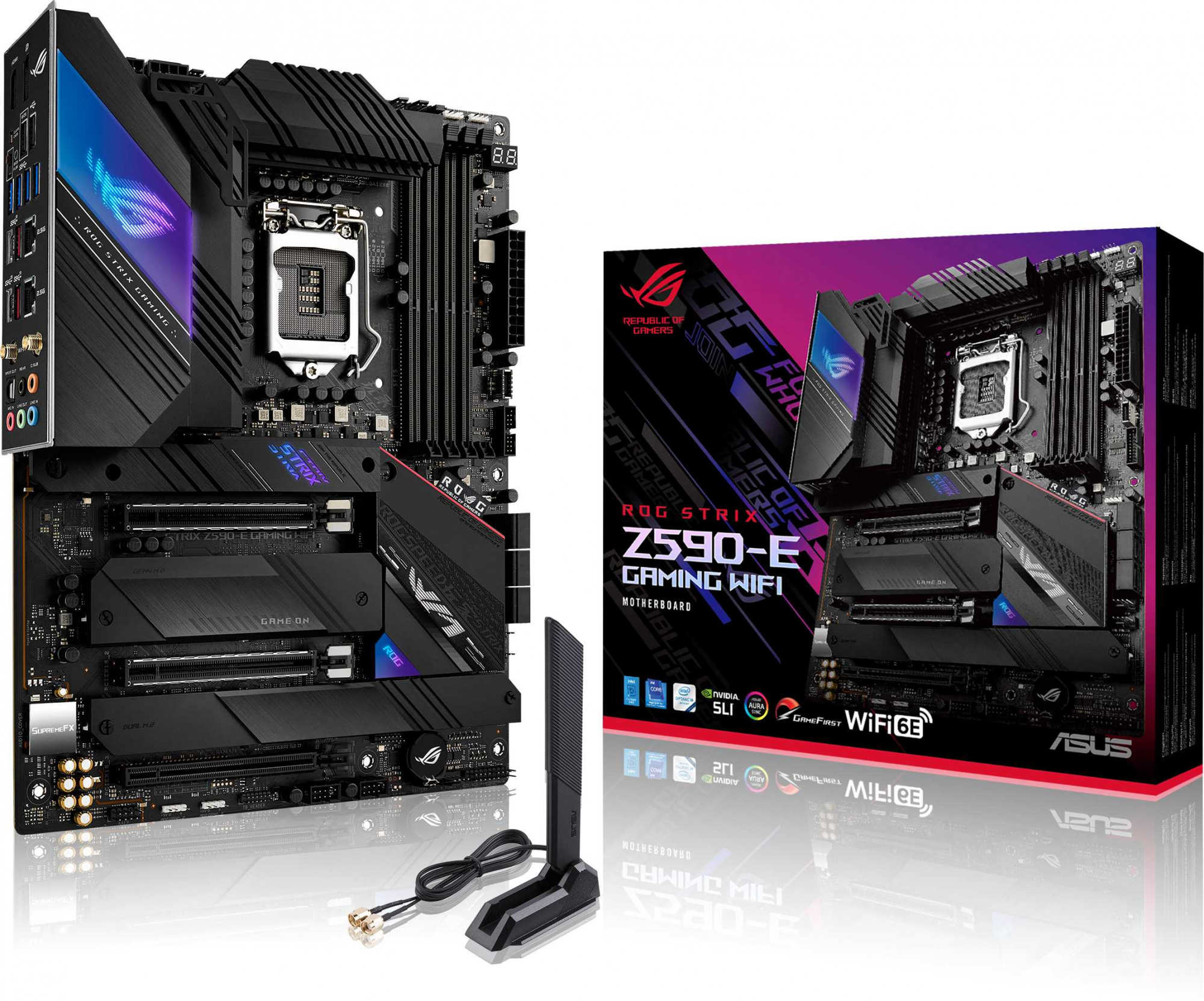 Материнская плата Asus ROG STRIX Z590-E GAMING WIFI Soc-1200 Intel Z590 4xDDR4 ATX AC`97 8ch(7.1) 2x2.5Gg RAID+HDMI — фото 11