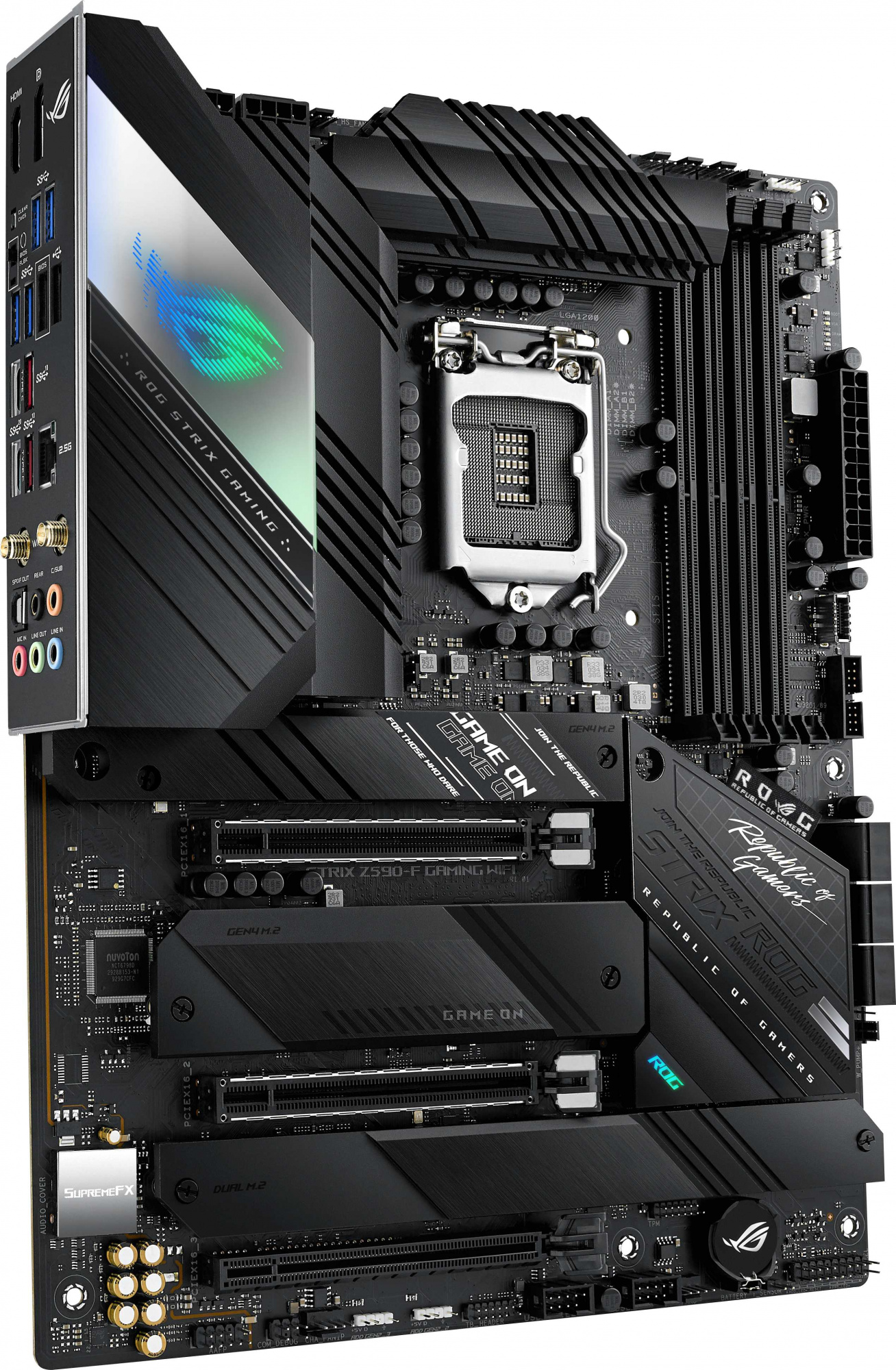 Материнская плата Asus ROG STRIX Z590-F GAMING WIFI Soc-1200 Intel Z590 4xDDR4 ATX AC`97 8ch(7.1) 2.5Gg RAID+HDMI+DP — фото 2