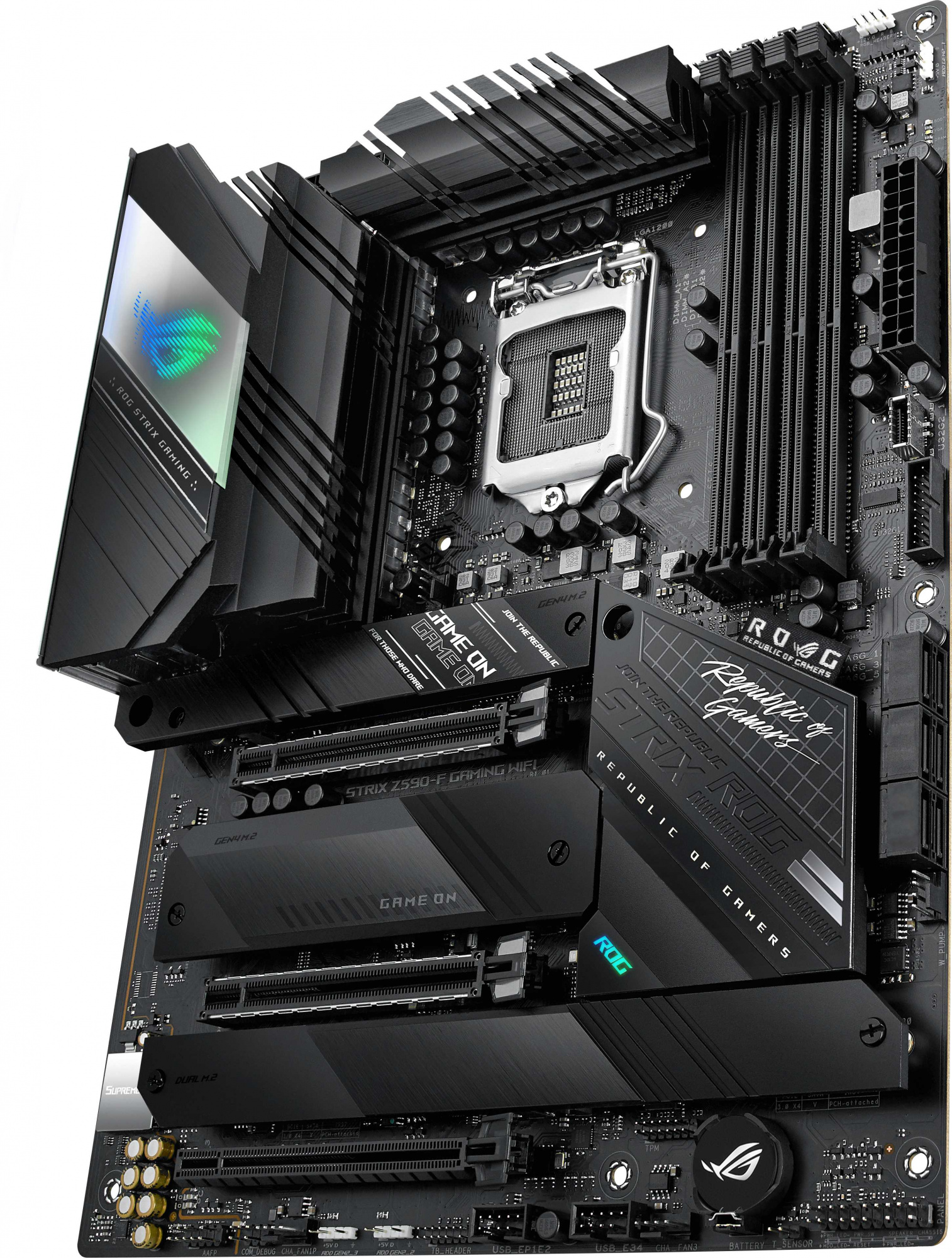 Материнская плата Asus ROG STRIX Z590-F GAMING WIFI Soc-1200 Intel Z590 4xDDR4 ATX AC`97 8ch(7.1) 2.5Gg RAID+HDMI+DP — фото 3