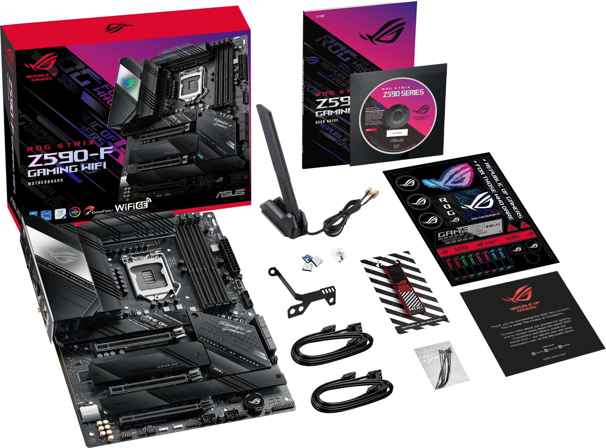 Материнская плата Asus ROG STRIX Z590-F GAMING WIFI Soc-1200 Intel Z590 4xDDR4 ATX AC`97 8ch(7.1) 2.5Gg RAID+HDMI+DP — фото 8