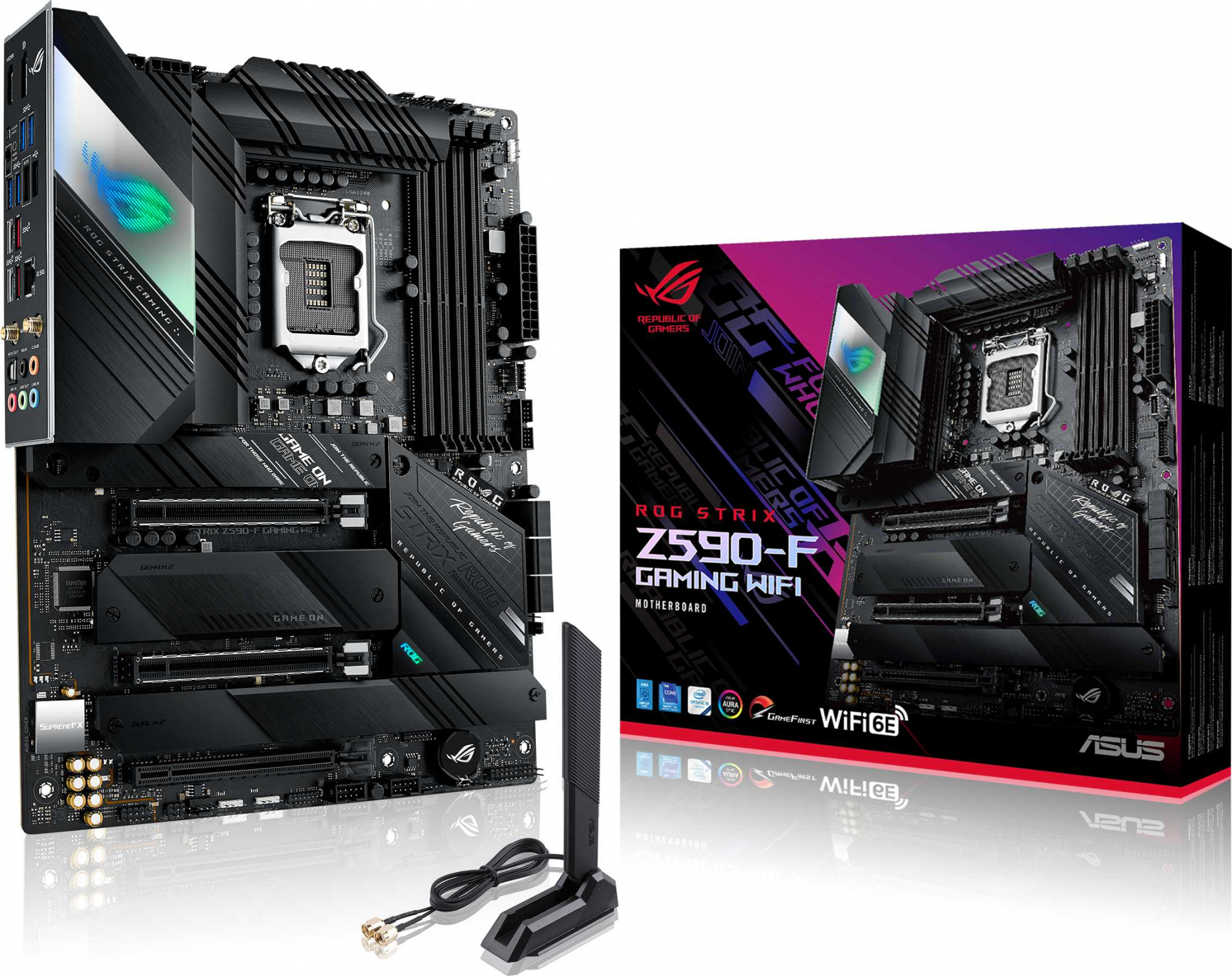 Материнская плата Asus ROG STRIX Z590-F GAMING WIFI Soc-1200 Intel Z590 4xDDR4 ATX AC`97 8ch(7.1) 2.5Gg RAID+HDMI+DP — фото 9