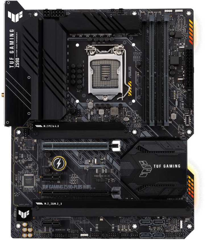 Материнская плата Asus TUF GAMING Z590-PLUS WIFI Soc-1200 Intel Z590 4xDDR4 ATX AC`97 8ch(7.1) 2.5Gg RAID+HDMI+DP