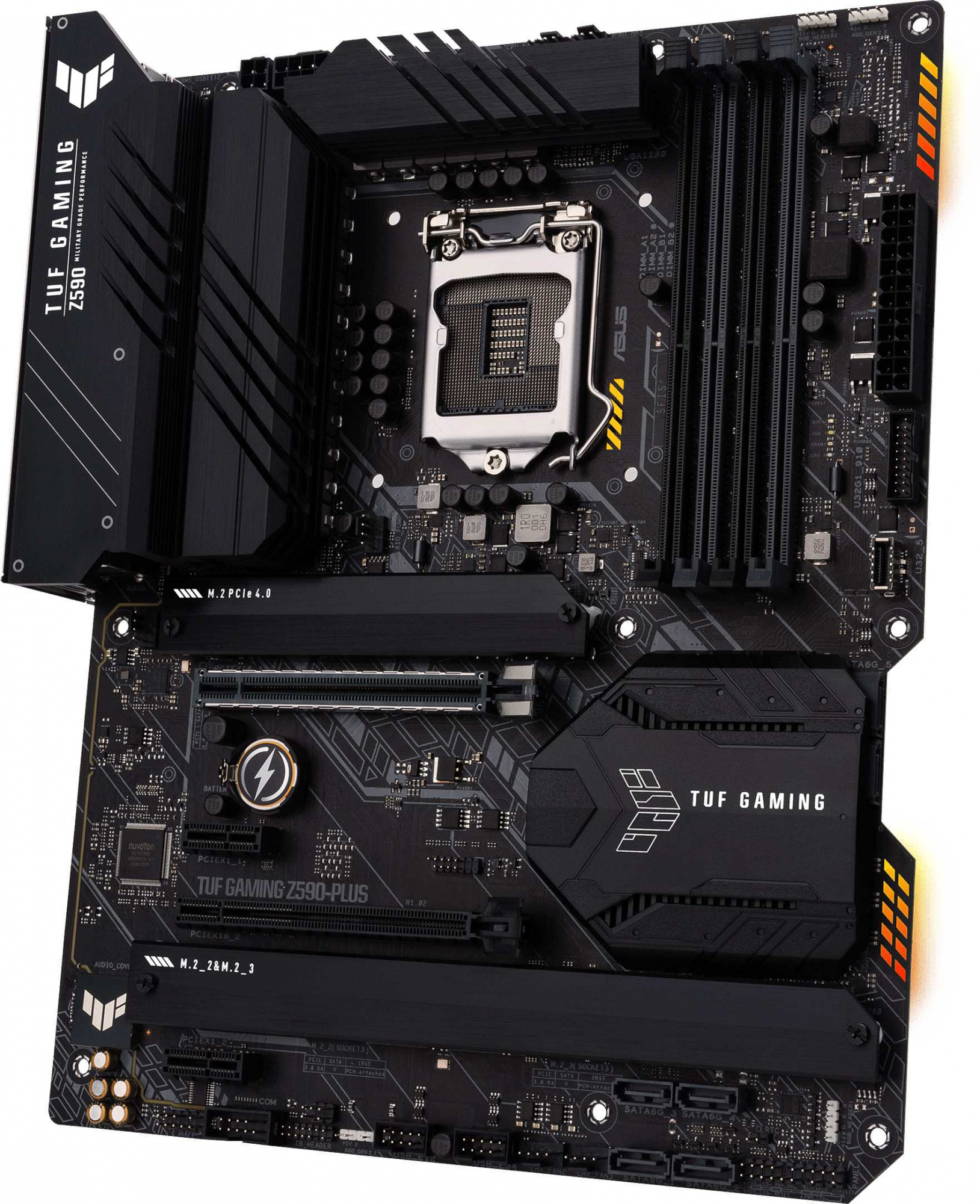 Материнская плата Asus TUF GAMING Z590-PLUS Soc-1200 Intel Z590 4xDDR4 ATX AC`97 8ch(7.1) 2.5Gg RAID+HDMI+DP — фото 3