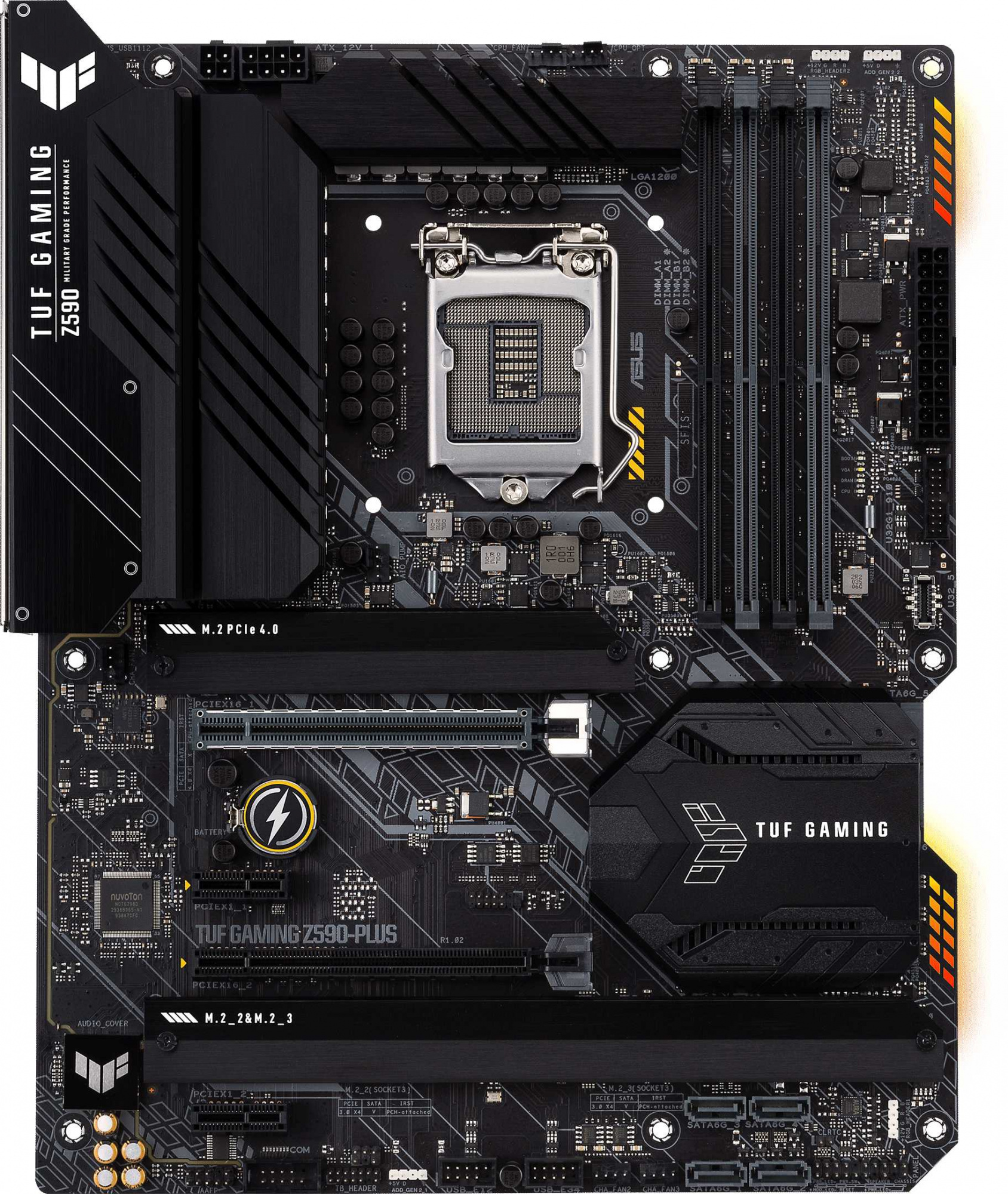 Материнская плата Asus TUF GAMING Z590-PLUS Soc-1200 Intel Z590 4xDDR4 ATX AC`97 8ch(7.1) 2.5Gg RAID+HDMI+DP — фото 8