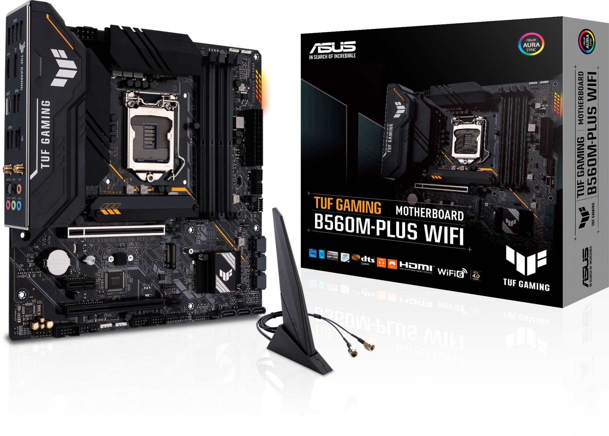 Материнская плата Asus TUF GAMING B560M-PLUS WIFI Soc-1200 Intel B560 4xDDR4 mATX AC`97 8ch(7.1) 2.5Gg+HDMI+DP — фото 6