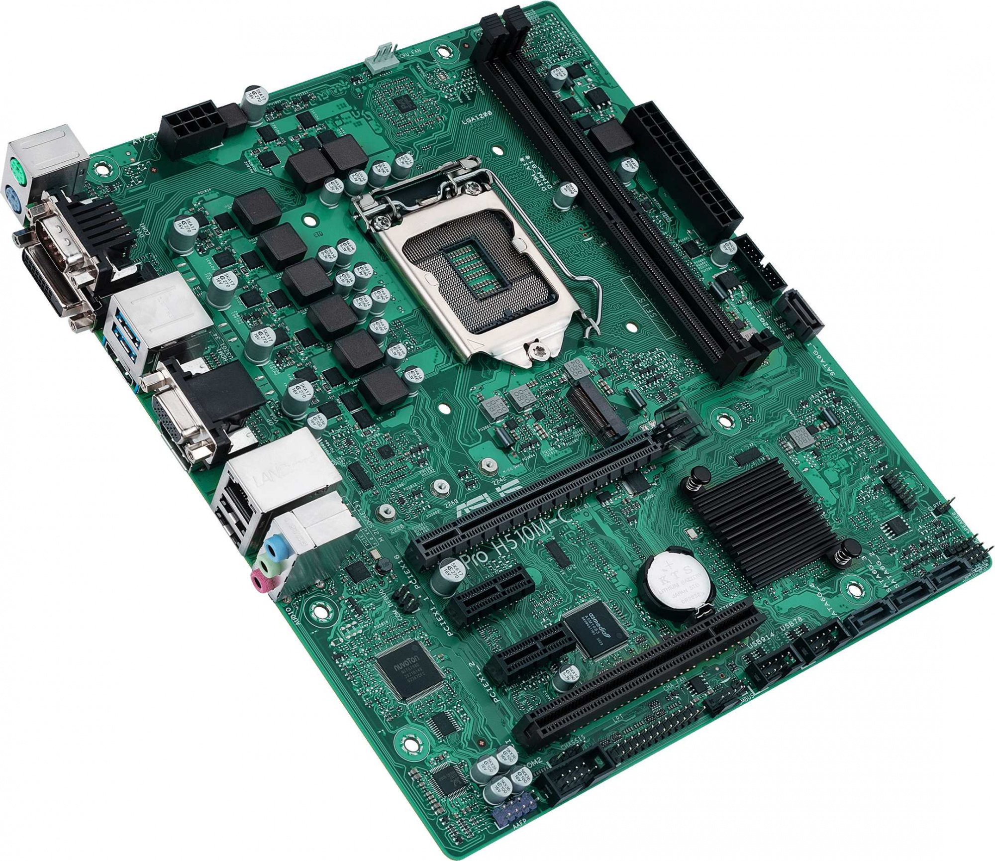 Материнская плата Asus PRO H510M-C/CSM Soc-1200 Intel H510 2xDDR4 mATX AC`97 8ch(7.1) GbLAN+VGA+DVI+HDMI+DP — фото 2