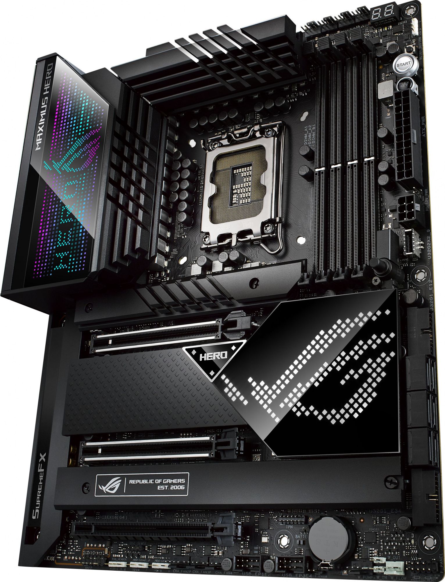 Материнская плата Asus ROG MAXIMUS Z690 HERO Soc-1700 Intel Z690 4xDDR5 ATX AC`97 8ch(7.1) 2x2.5Gg RAID+HDMI — фото 2