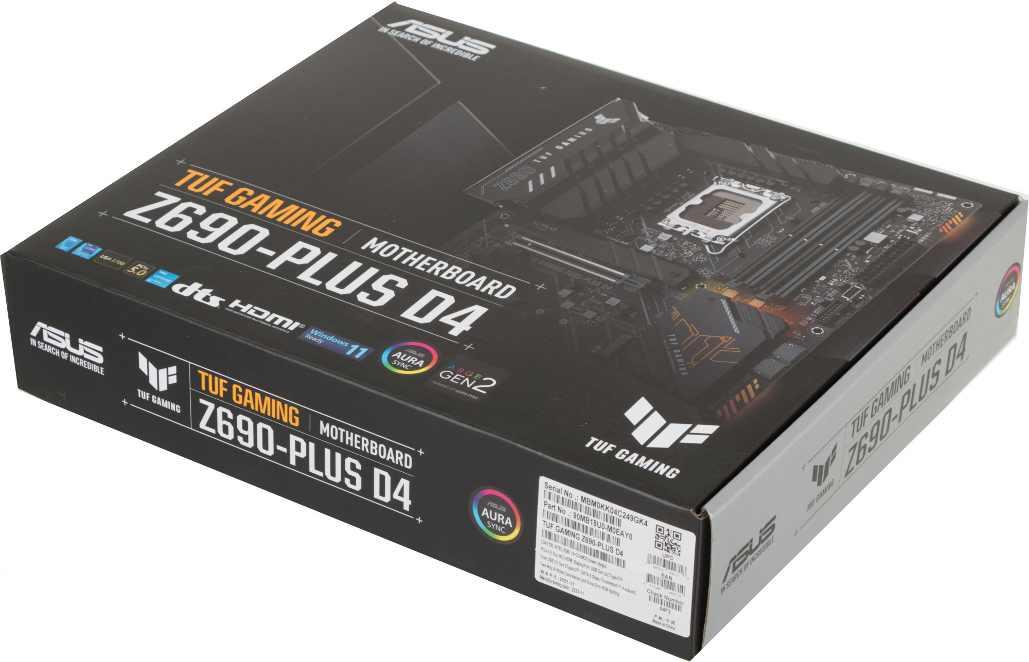 Материнская плата Asus TUF GAMING Z690-PLUS D4 Soc-1700 Intel Z690 4xDDR4 ATX AC`97 8ch(7.1) 2.5Gg RAID+HDMI+DP — фото 6