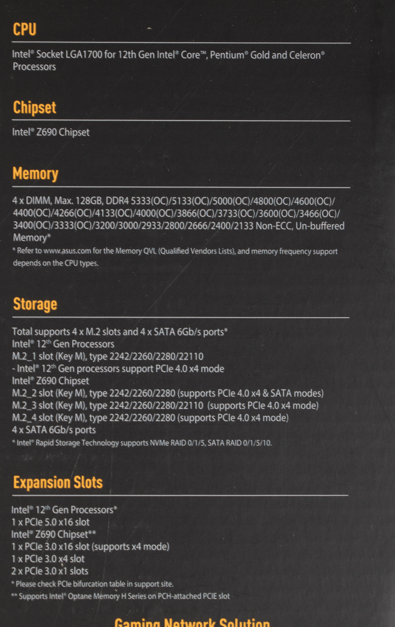 Материнская плата Asus TUF GAMING Z690-PLUS D4 Soc-1700 Intel Z690 4xDDR4 ATX AC`97 8ch(7.1) 2.5Gg RAID+HDMI+DP — фото 9