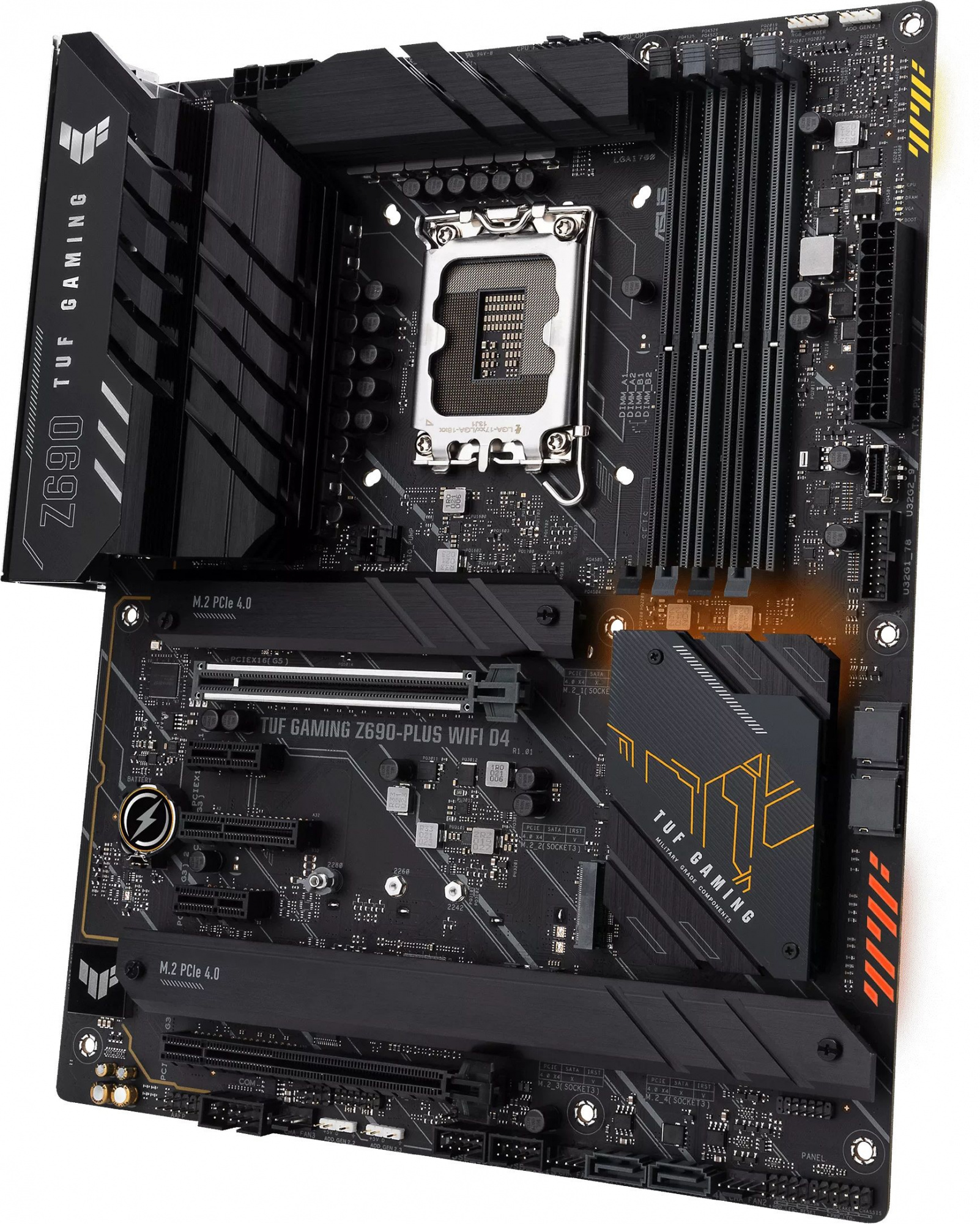 Материнская плата Asus TUF GAMING Z690-PLUS WIFI D4 Soc-1700 Intel Z690 4xDDR4 ATX AC`97 8ch(7.1) 2.5Gg RAID+HDMI+DP — фото 2