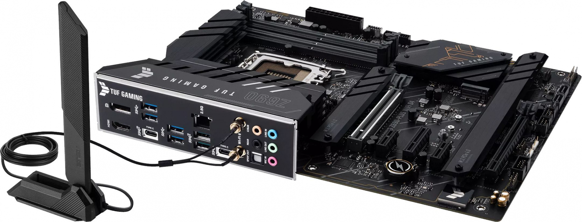 Материнская плата Asus TUF GAMING Z690-PLUS WIFI D4 Soc-1700 Intel Z690 4xDDR4 ATX AC`97 8ch(7.1) 2.5Gg RAID+HDMI+DP — фото 5