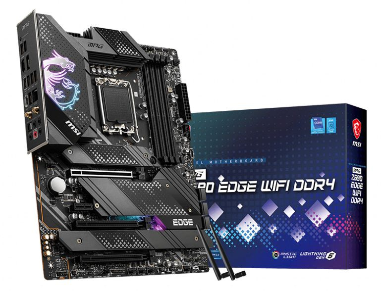 Материнская плата MSI MPG Z690 EDGE WIFI DDR4 Soc-1700 Intel Z690 4xDDR4 ATX AC`97 8ch(7.1) 2.5Gg RAID+HDMI+DP — фото 5