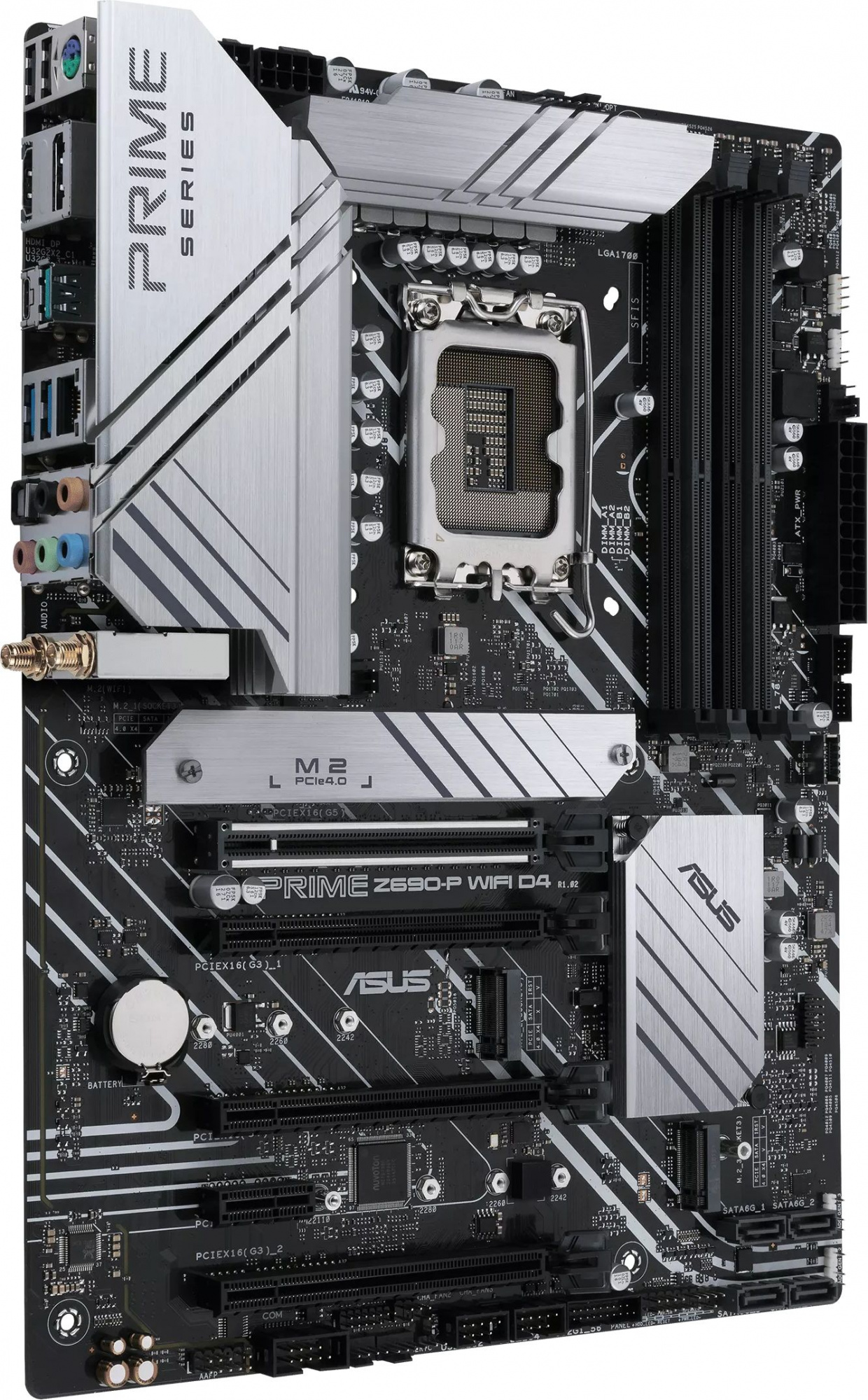 Материнская плата Asus PRIME Z690-P WIFI D4 Soc-1700 Intel Z690 4xDDR4 ATX AC`97 8ch(7.1) 2.5Gg RAID+HDMI+DP — фото 2