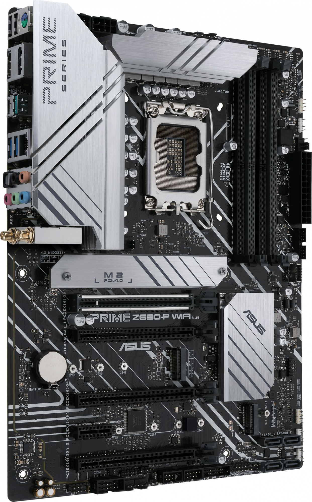 Материнская плата Asus PRIME Z690-P WIFI Soc-1700 Intel Z690 4xDDR5 ATX AC`97 8ch(7.1) 2.5Gg RAID+HDMI+DP — фото 2