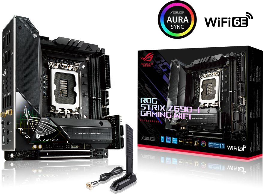 Материнская плата Asus ROG STRIX Z690-I GAMING WIFI Soc-1700 Intel Z690 2xDDR5 mini-ITX AC`97 8ch(7.1) 2.5Gg RAID+HDMI — фото 7