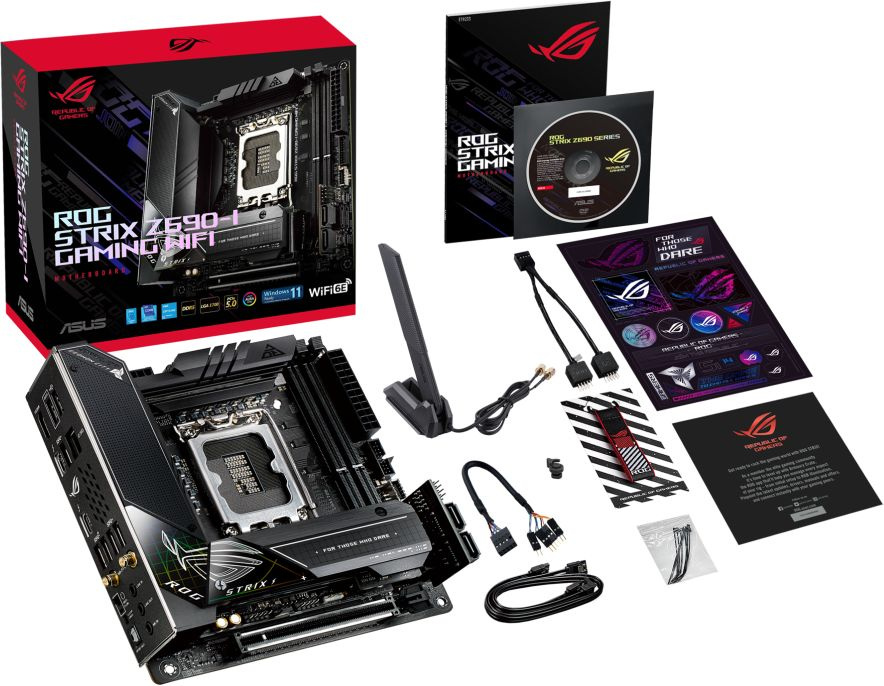 Материнская плата Asus ROG STRIX Z690-I GAMING WIFI Soc-1700 Intel Z690 2xDDR5 mini-ITX AC`97 8ch(7.1) 2.5Gg RAID+HDMI — фото 8
