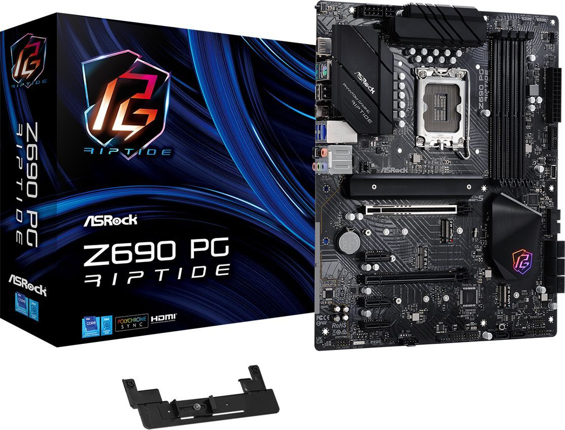 Материнская плата Asrock Z690 PG RIPTIDE Soc-1700 Intel Z690 4xDDR4 ATX AC`97 8ch(7.1) 2.5Gg RAID+HDMI — фото 2