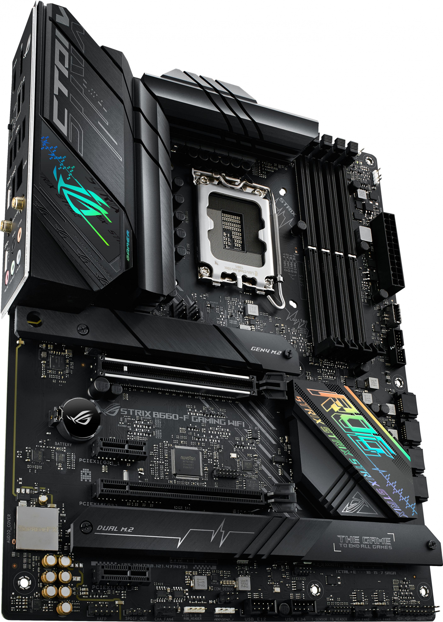 Материнская плата Asus ROG STRIX B660-F GAMING WIFI Soc-1700 Intel B660 4xDDR5 ATX AC`97 8ch(7.1) 2.5Gg RAID+HDMI+DP — фото 4