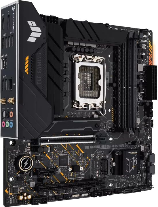 Материнская плата Asus TUF GAMING B660M-PLUS WIFI D4 Soc-1700 Intel B660 4xDDR4 mATX AC`97 8ch(7.1) 2.5Gg RAID+HDMI+DP
