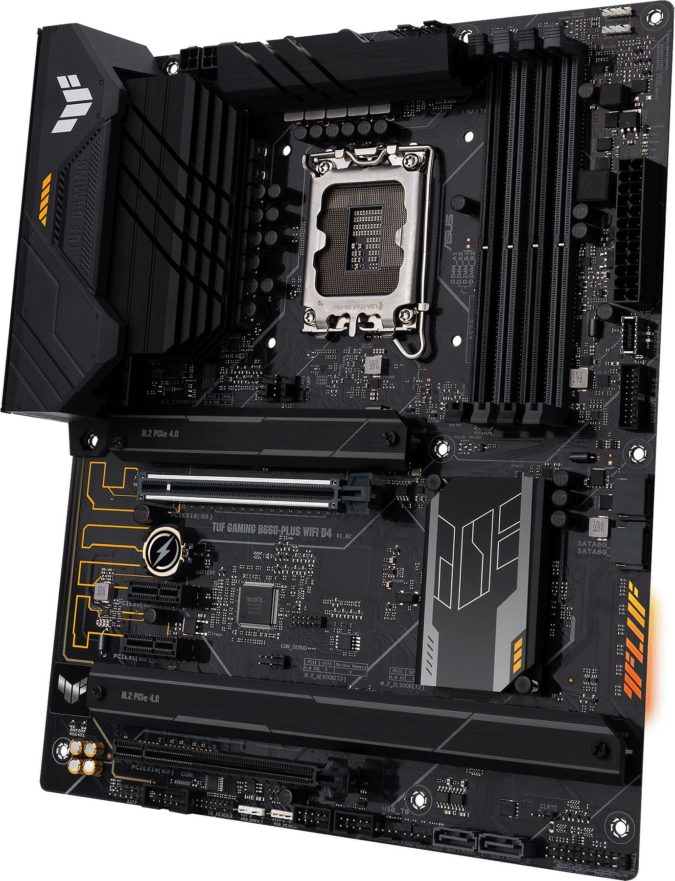 Материнская плата Asus TUF GAMING B660-PLUS WIFI D4 Soc-1700 Intel B660 4xDDR4 ATX AC`97 8ch(7.1) 2.5Gg RAID+HDMI+DP — фото 3
