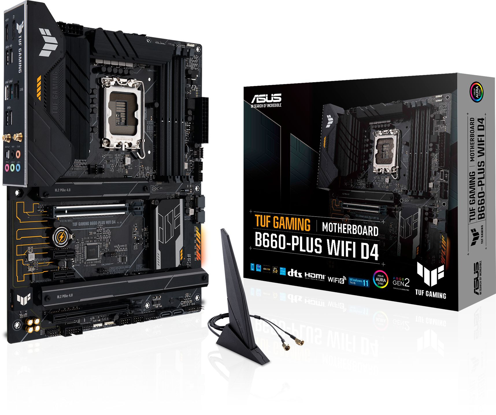 Материнская плата Asus TUF GAMING B660-PLUS WIFI D4 Soc-1700 Intel B660 4xDDR4 ATX AC`97 8ch(7.1) 2.5Gg RAID+HDMI+DP — фото 6