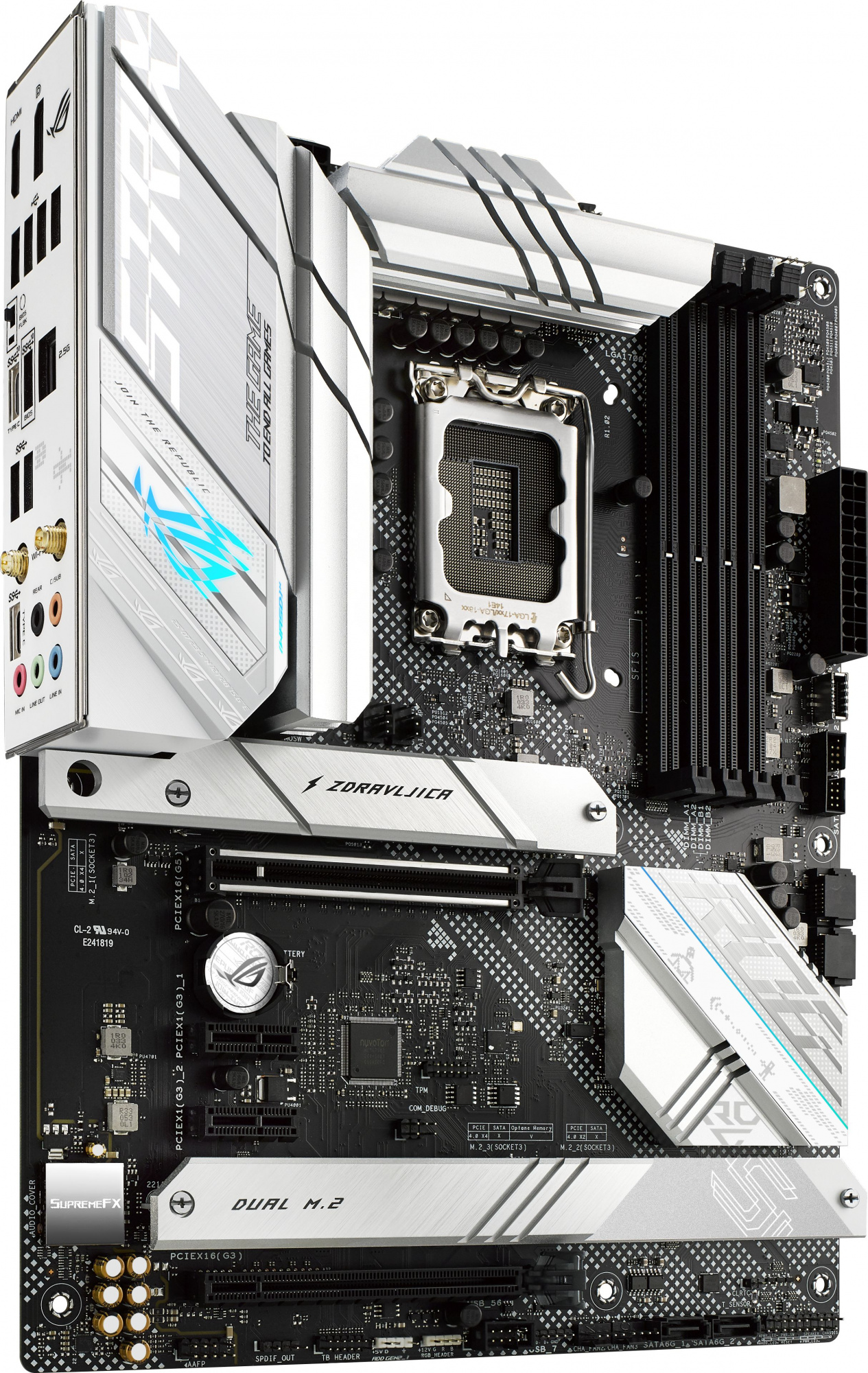 Материнская плата Asus ROG STRIX B660-A GAMING WIFI D4 Soc-1700 Intel B660 4xDDR4 ATX AC`97 8ch(7.1) 2.5Gg RAID+HDMI+DP — фото 6