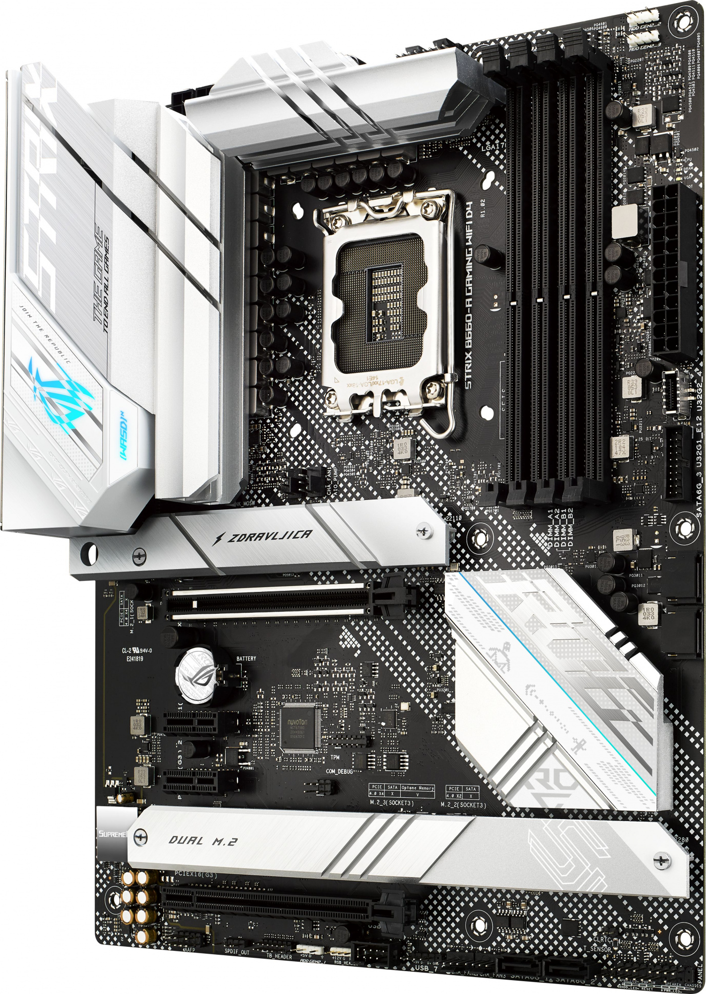 Материнская плата Asus ROG STRIX B660-A GAMING WIFI D4 Soc-1700 Intel B660 4xDDR4 ATX AC`97 8ch(7.1) 2.5Gg RAID+HDMI+DP — фото 7