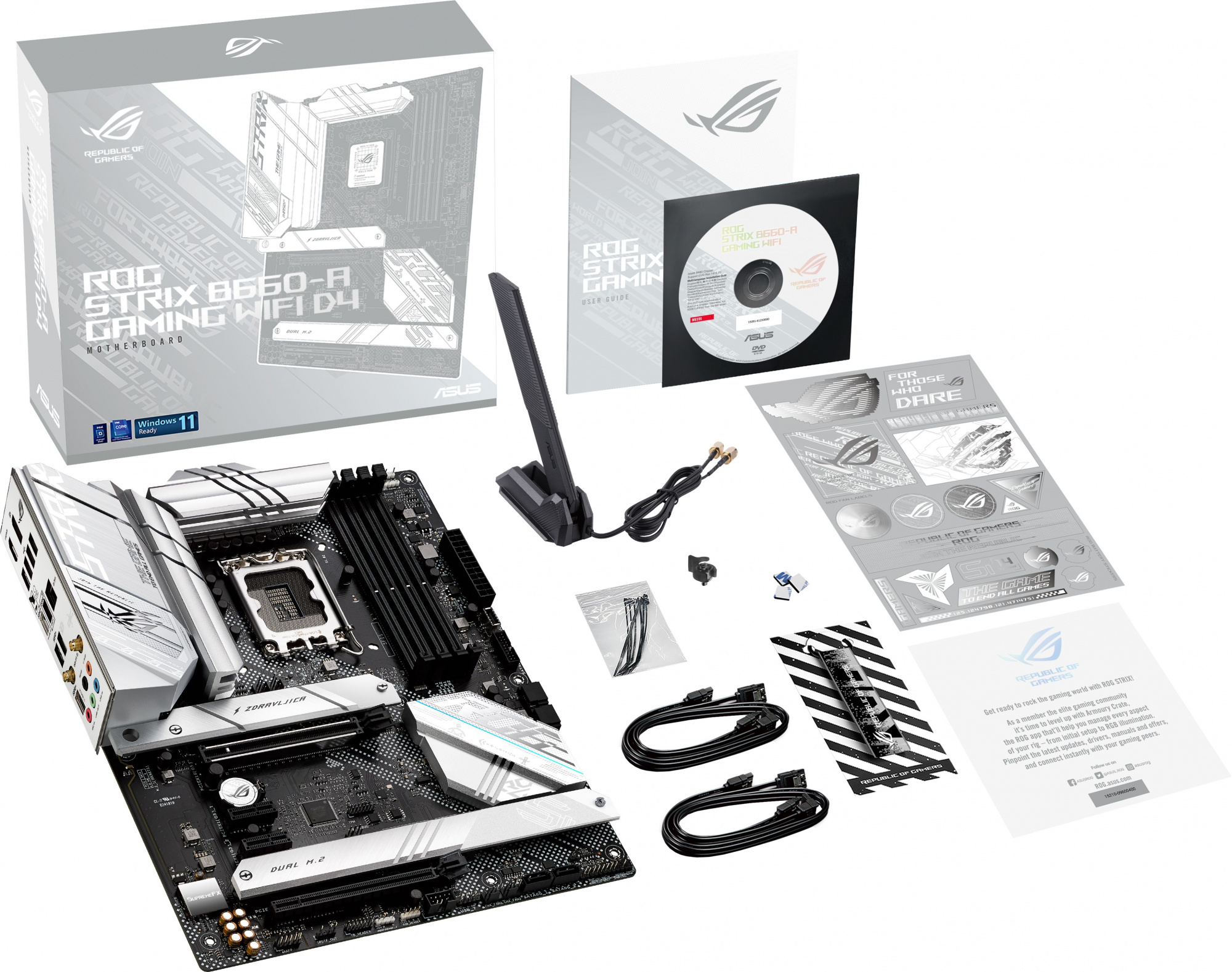 Материнская плата Asus ROG STRIX B660-A GAMING WIFI D4 Soc-1700 Intel B660 4xDDR4 ATX AC`97 8ch(7.1) 2.5Gg RAID+HDMI+DP — фото 12