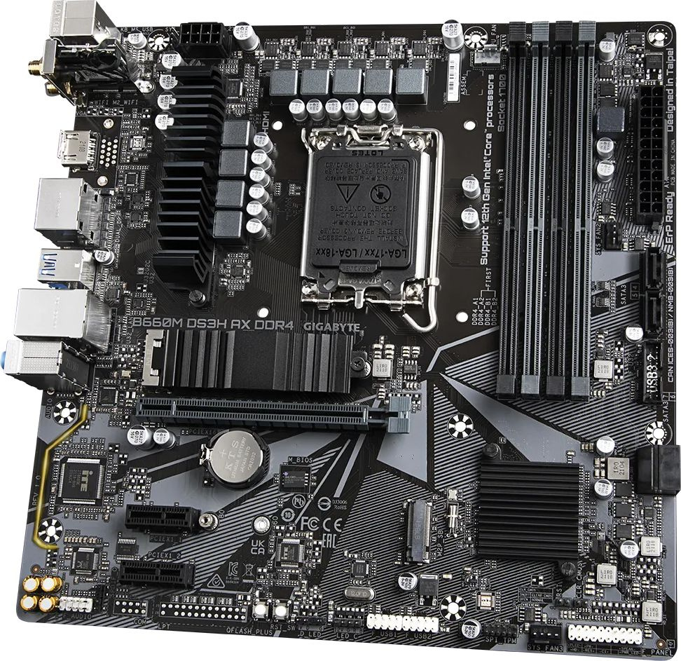 Материнская плата Gigabyte B660M DS3H AX DDR4 Soc-1700 Intel B660 4xDDR4 mATX AC`97 8ch(7.1) GbLAN RAID+HDMI+DP — фото 3