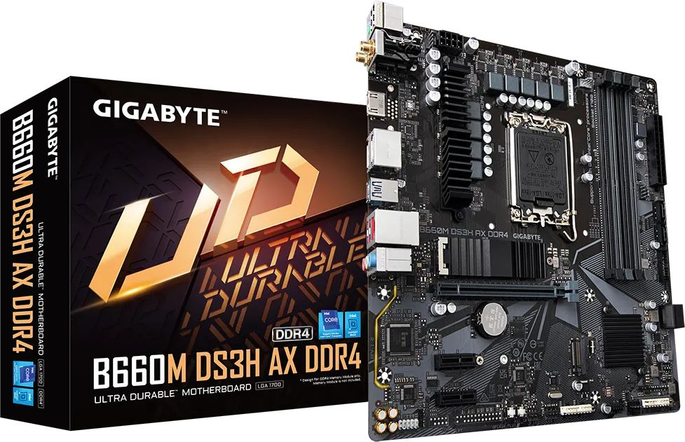 Материнская плата Gigabyte B660M DS3H AX DDR4 Soc-1700 Intel B660 4xDDR4 mATX AC`97 8ch(7.1) GbLAN RAID+HDMI+DP — фото 5