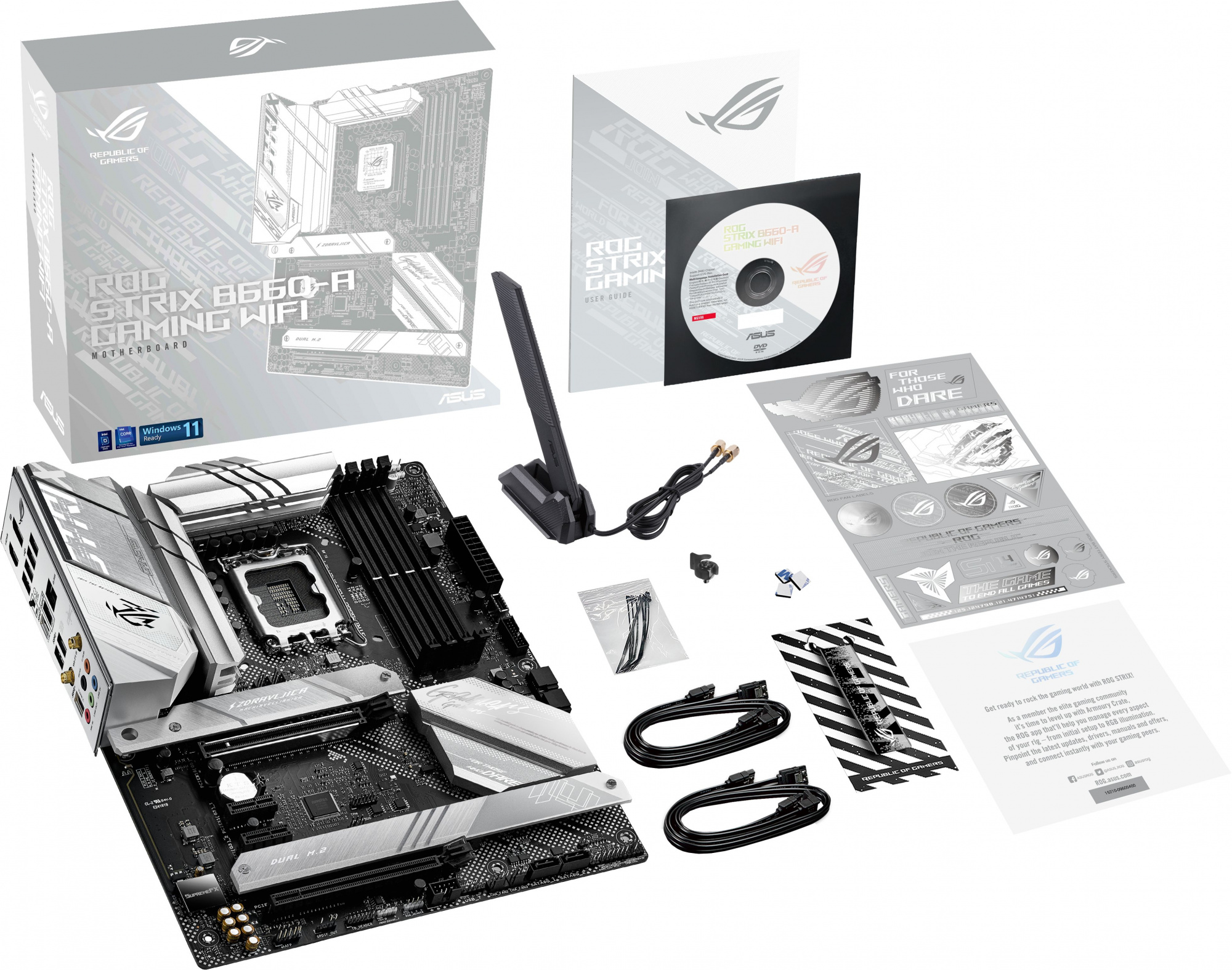 Материнская плата Asus ROG STRIX B660-A GAMING WIFI Soc-1700 Intel B660 4xDDR5 ATX AC`97 8ch(7.1) 2.5Gg RAID+HDMI+DP — фото 6