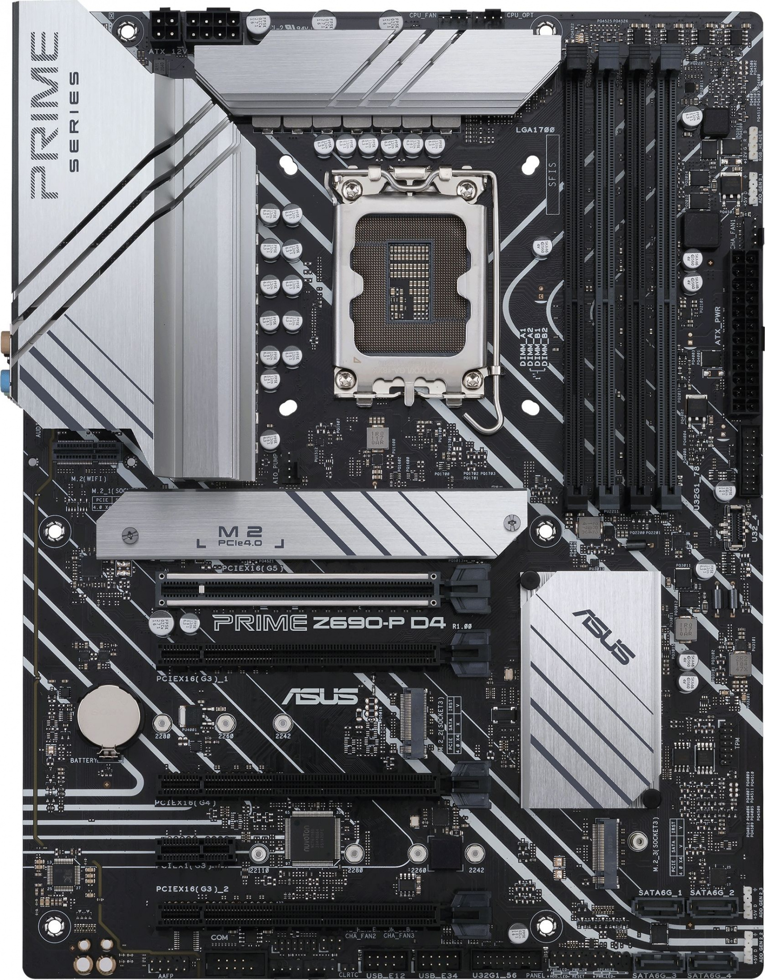 Материнская плата Asus PRIME Z690-P D4-CSM Soc-1700 Intel Z690 4xDDR4 ATX AC`97 8ch(7.1) 2.5Gg RAID+HDMI+DP