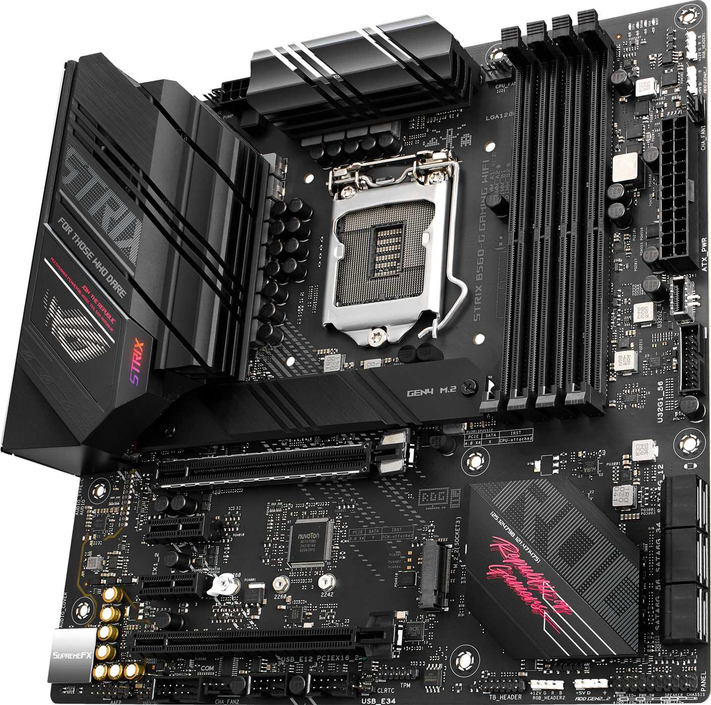 Материнская плата Asus ROG STRIX B560-G GAMING WIFI Soc-1200 Intel B560 4xDDR4 mATX AC`97 8ch(7.1) 2.5Gg+HDMI+DP — фото 9