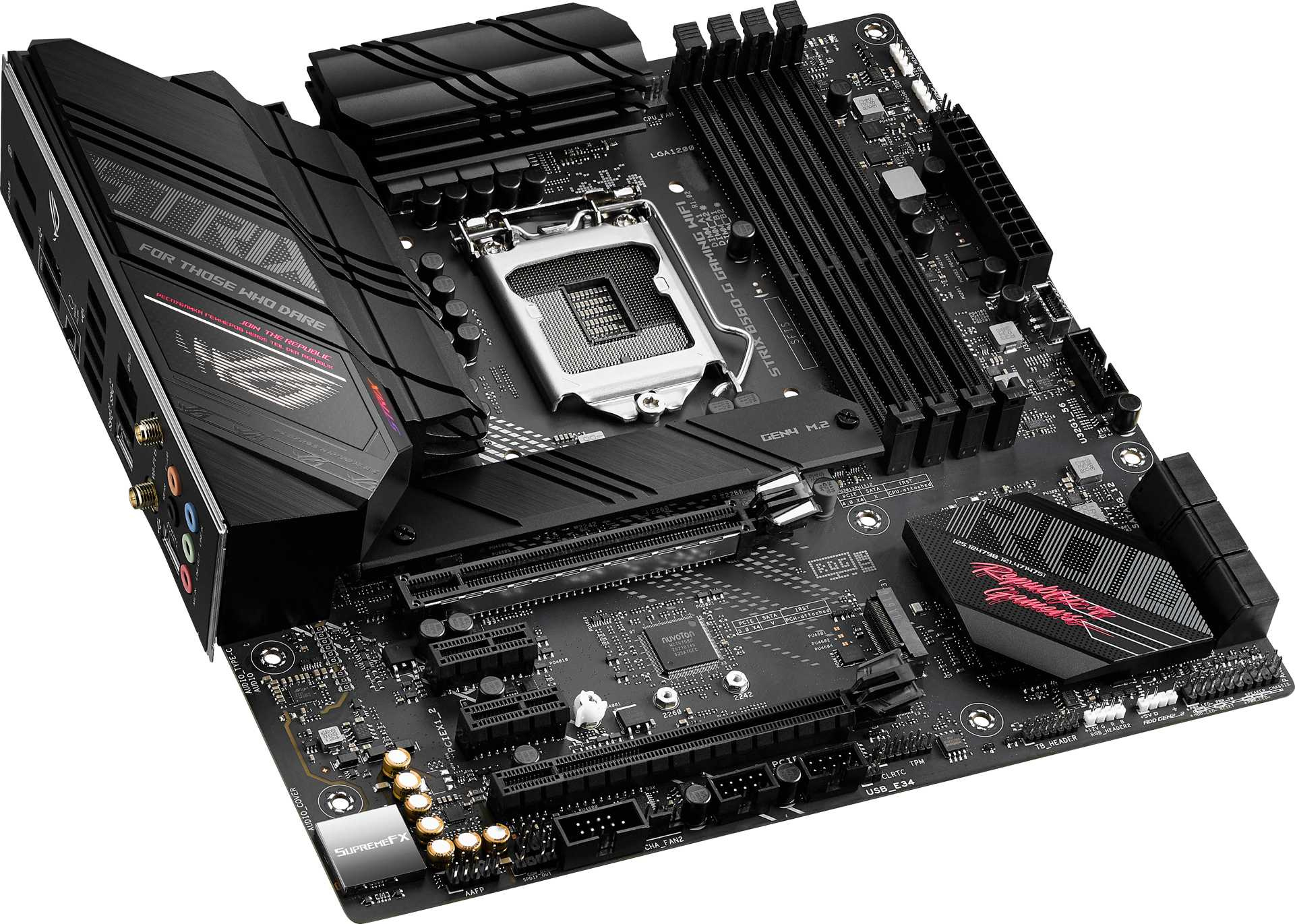 Материнская плата Asus ROG STRIX B560-G GAMING WIFI Soc-1200 Intel B560 4xDDR4 mATX AC`97 8ch(7.1) 2.5Gg+HDMI+DP — фото 5