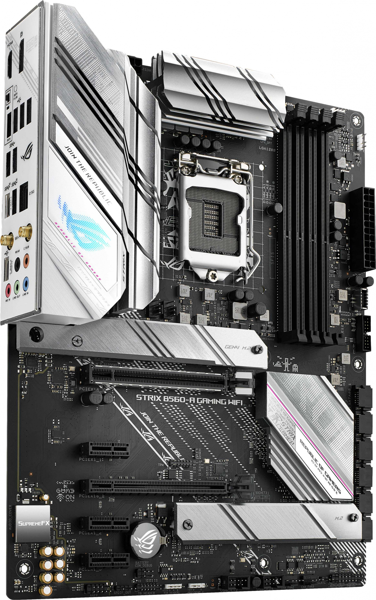 Материнская плата Asus ROG STRIX B560-A GAMING WIFI Soc-1200 Intel B560 4xDDR4 ATX AC`97 8ch(7.1) 2.5Gg+HDMI+DP — фото 2