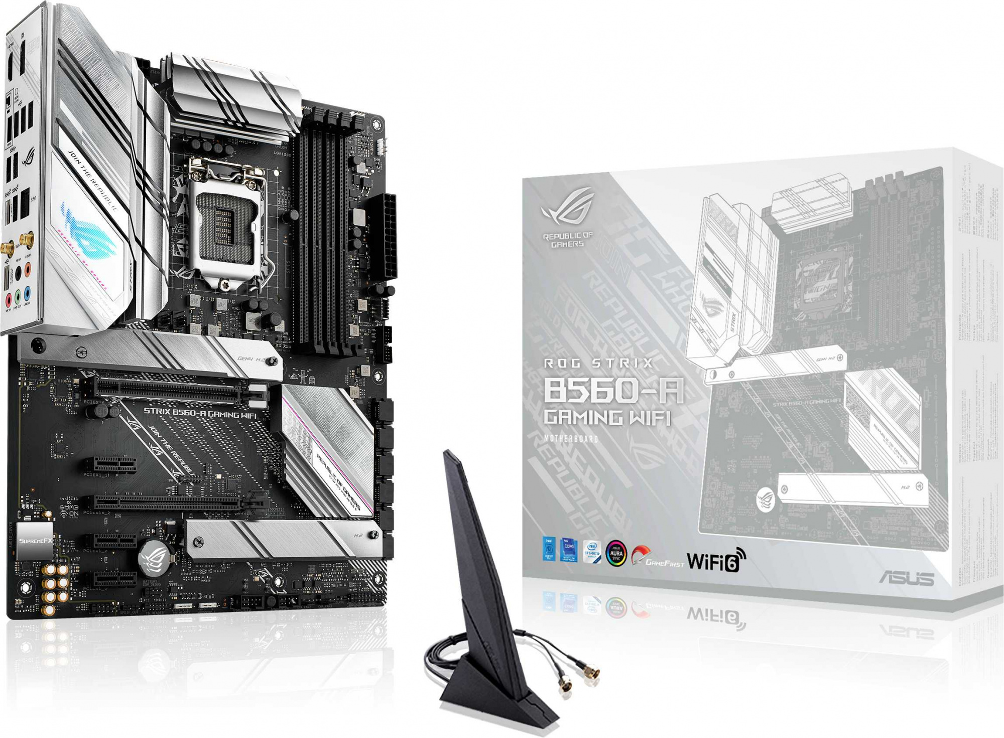 Материнская плата Asus ROG STRIX B560-A GAMING WIFI Soc-1200 Intel B560 4xDDR4 ATX AC`97 8ch(7.1) 2.5Gg+HDMI+DP — фото 7