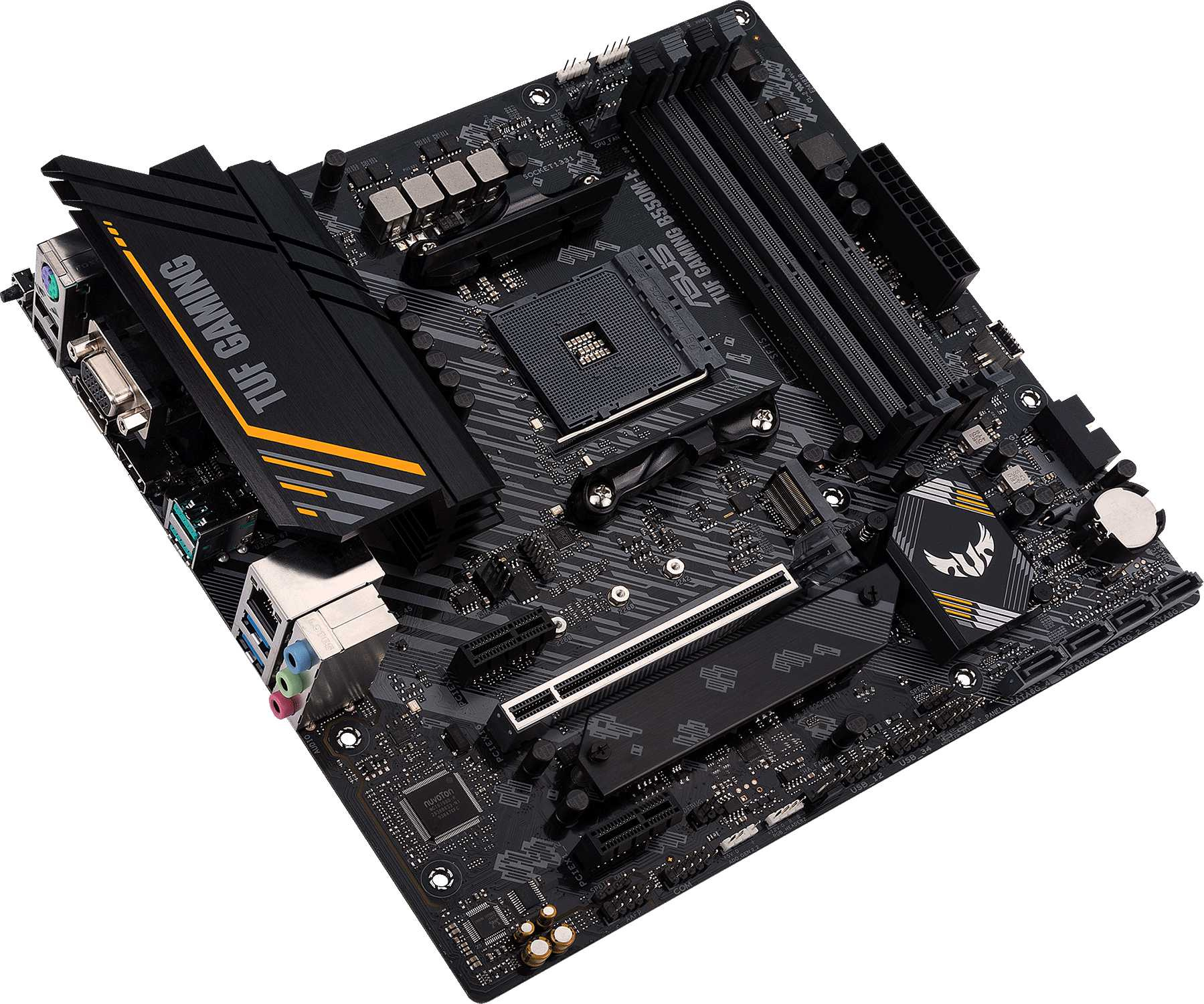 Материнская плата Asus TUF GAMING B550M-E Soc-AM4 AMD B550 4xDDR4 mATX AC`97 8ch(7.1) GbLAN RAID+VGA+HDMI+DP — фото 4