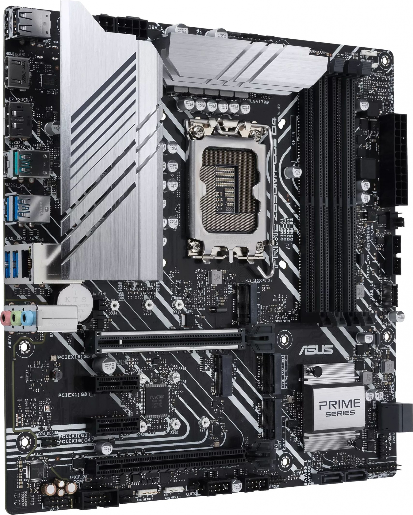Материнская плата Asus PRIME Z690M-PLUS D4 Soc-1700 Intel Z690 4xDDR4 mATX AC`97 8ch(7.1) GbLAN RAID+DVI+HDMI+DP — фото 2