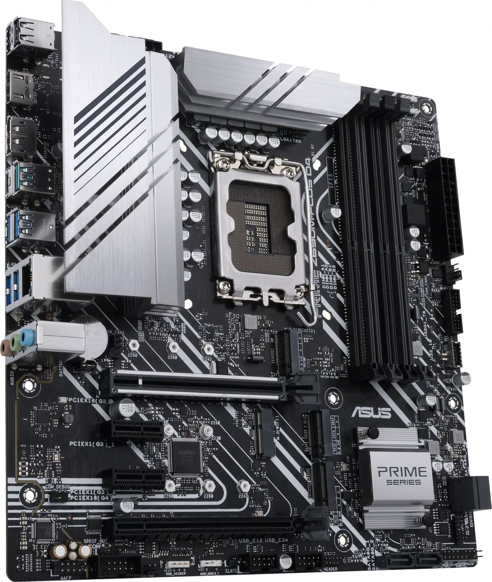 Материнская плата Asus PRIME Z690M-PLUS D4 Soc-1700 Intel Z690 4xDDR4 mATX AC`97 8ch(7.1) GbLAN RAID+DVI+HDMI+DP — фото 3