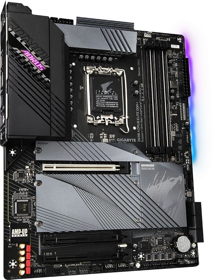Материнская плата Gigabyte Z690 AORUS ELITE DDR4 Soc-1700 Intel Z690 4xDDR4 ATX AC`97 8ch(7.1) 2.5Gg RAID+HDMI+DP — фото 4