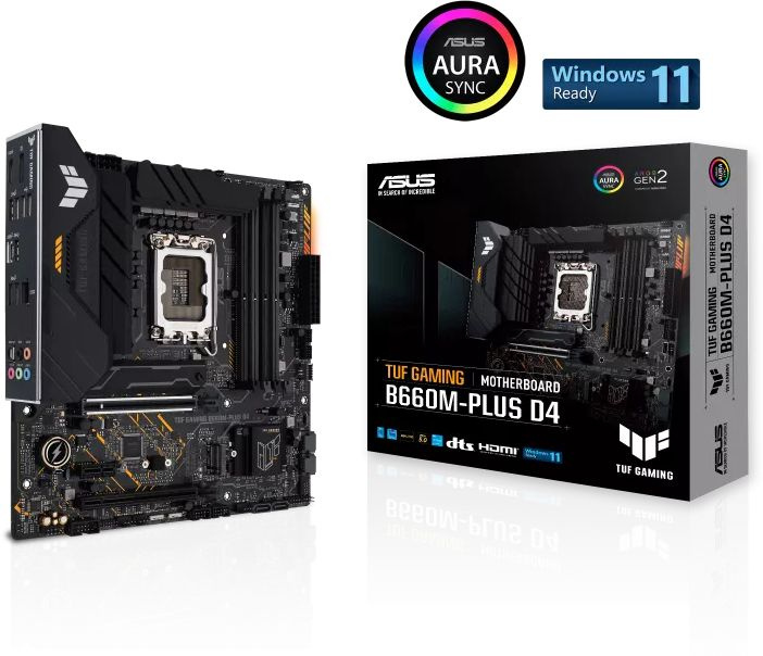 Материнская плата Asus TUF GAMING B660M-PLUS D4 Soc-1700 Intel B660 4xDDR4 mATX AC`97 8ch(7.1) 2.5Gg RAID+HDMI+DP — фото 6