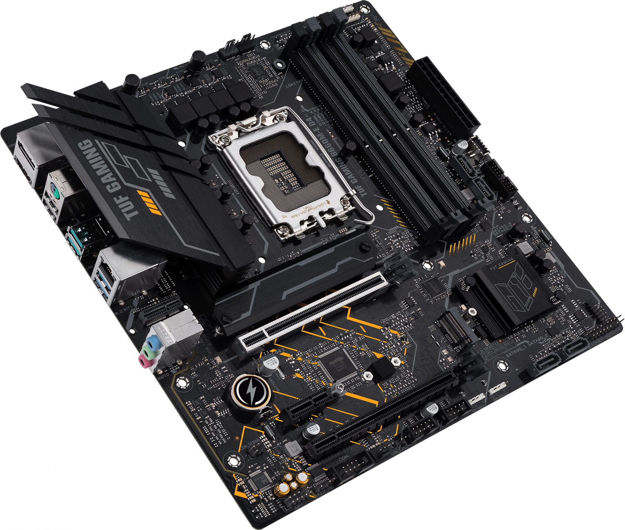 Материнская плата Asus TUF GAMING B660M-E D4 Soc-1700 Intel B660 4xDDR4 mATX AC`97 8ch(7.1) 2.5Gg RAID+HDMI+DP — фото 4