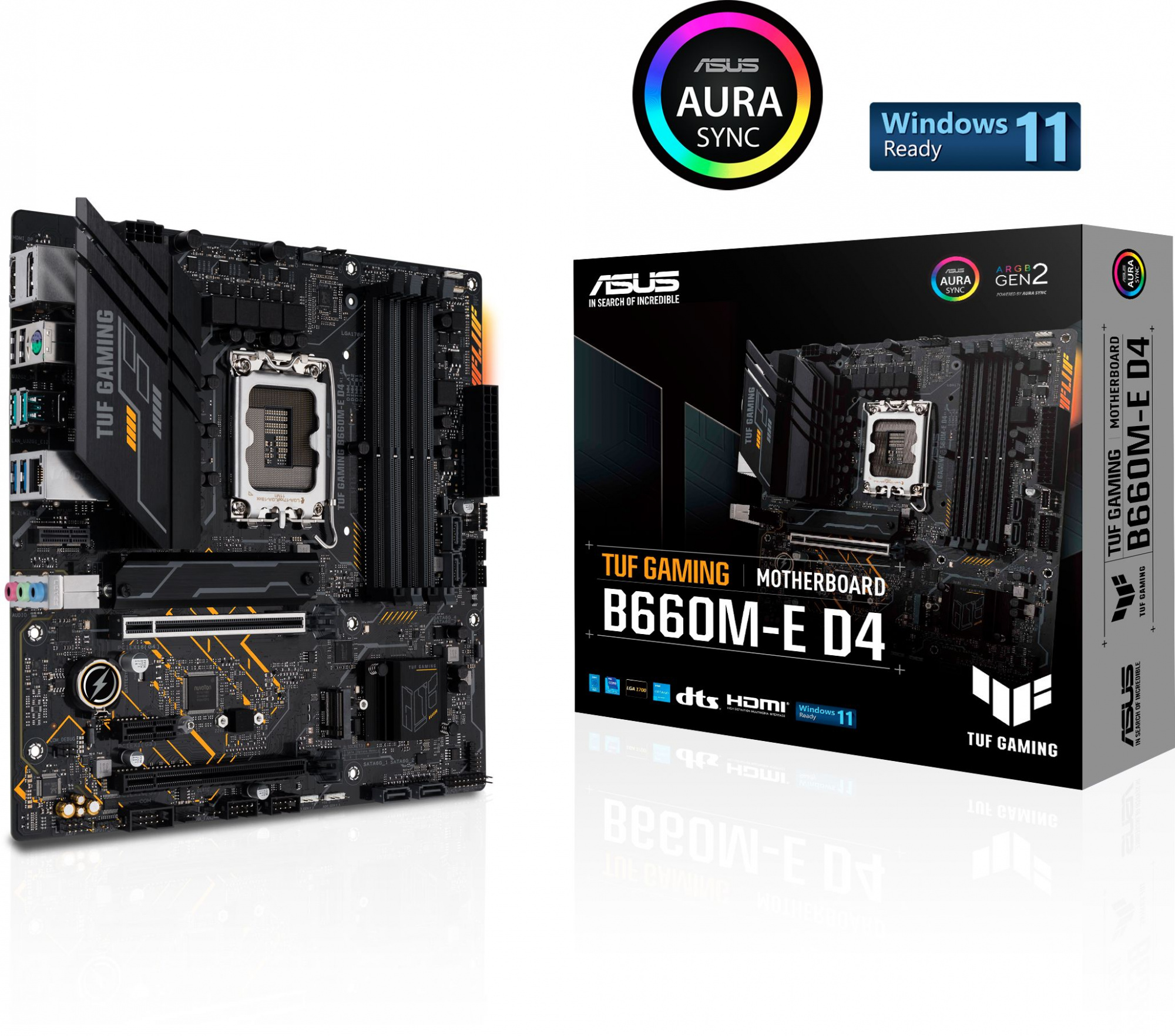 Материнская плата Asus TUF GAMING B660M-E D4 Soc-1700 Intel B660 4xDDR4 mATX AC`97 8ch(7.1) 2.5Gg RAID+HDMI+DP — фото 7