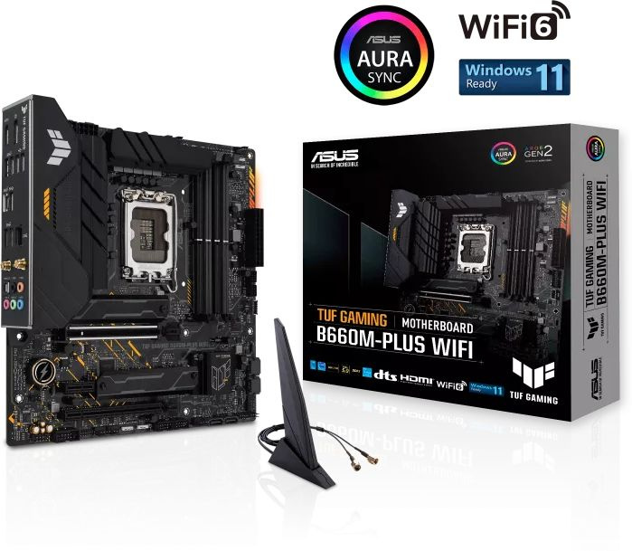 Материнская плата Asus TUF GAMING B660M-PLUS WIFI Soc-1700 Intel B660 4xDDR5 mATX AC`97 8ch(7.1) 2.5Gg RAID+HDMI+DP — фото 6