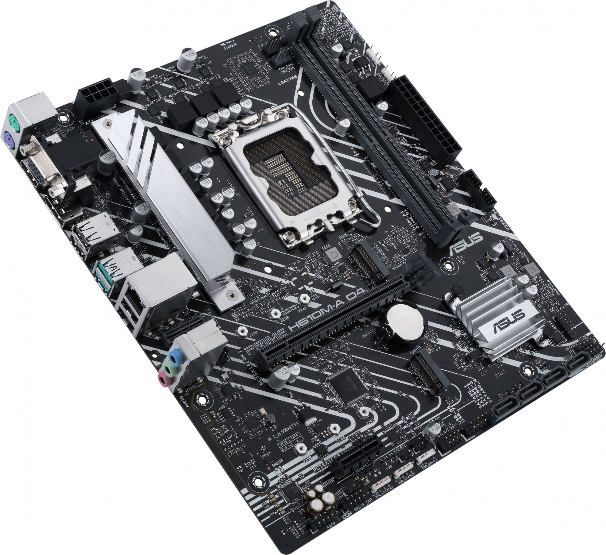 Материнская плата Asus PRIME H610M-A D4-CSM Soc-1700 Intel H610 2xDDR4 mATX AC`97 8ch(7.1) GbLAN+VGA+HDMI+DP — фото 2