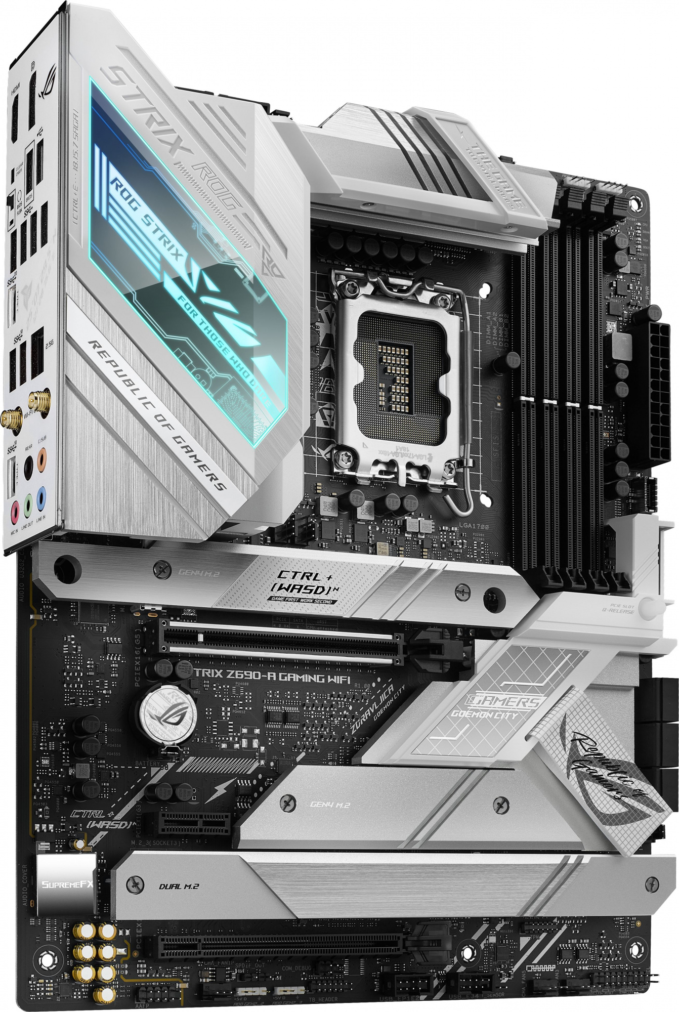 Материнская плата Asus ROG STRIX Z690-A GAMING WIFI Soc-1700 Intel Z690 4xDDR5 ATX AC`97 8ch(7.1) 2.5Gg RAID+HDMI+DP — фото 2